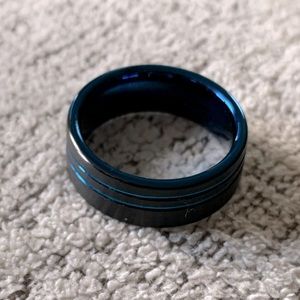 TUNGSTEN Men’s ring with cobalt inlay
